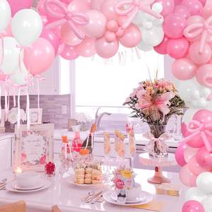 160 pièces arc de <span class=keywords><strong>ballon</strong></span> arc rose arc rose arc ballons longs et <span class=keywords><strong>ruban</strong></span> de Satin pour fille décorations de fête d'anniversaire - Product Image 5