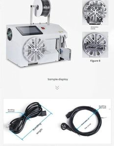 Machine automatique de bobinage et de ligature de câbles fins avec écran tactile intelligent pour câbles de données USB et cordons d'alimentation - Product Image 3