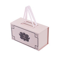 Boîte en papier magnétique en carton rigide de luxe personnalisé en gros avec poignée en ruban