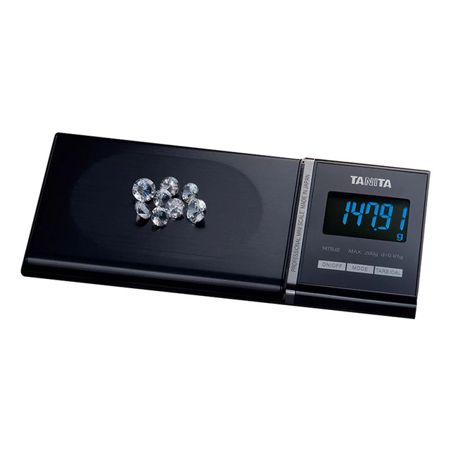 TANITA 1479J2 Precision Pocket Scale 200g / 0.01g Accuracy Jewellery Digital Mini Gold Scale LCD Display with 6 Weighing Modes