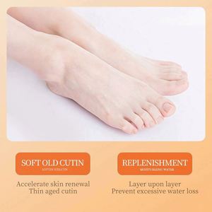 Masque nourrissant pour les pieds à la vitamine C, marque privée, blanchissant, éclaircissant, éliminant les peaux mortes et les <span class=keywords><strong>callosités</strong></span>, masques pour les pieds en feuille douce - Product Image 4