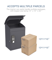 Oneup — casier d'emballage extérieur pour la maison, casier étanche, en acier, pour courrier, fixation murale, pour la livraison de colis, courrier