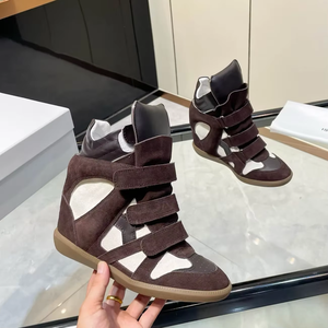 Luxury Designer Women's High-Top Casual Sports Shoes Spring Autumn Winter Cushioned Mixed Colors Height-Increasing Hard-Wearing - Product Image 5