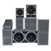RIY YM218 Subwoofer professionnel double 18 pouces pour DJ avec fonction radio, enceinte en contreplaqué/MDF