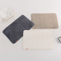 Tapis de bain en mousse à mémoire de forme, super doux, absorbant, antidérapant, séchage rapide, lavable en machine, tapis de sol pour baignoire et douche