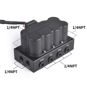 200 PSI groupe de <span class=keywords><strong>suspension</strong></span> pneumatique d'électrovanne automobile 1/4 NTP 3/8NTP avec contrôleur de poignée à 9 touches ligne 5m - Product Image 6