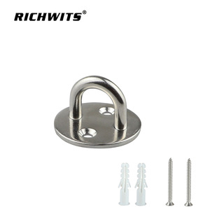 RICHWITS Hebilla Redonda de Acero Inoxidable ZB6303 para Puerta, Placa de Fijación para Barco/RV, Impermeable y Duradera - Product Image 1