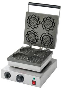 Gaufrier commercial rotatif 220V en acier inoxydable avec plaques antiadhésives pour restaurant et station petit-déjeuner - Product Image 2