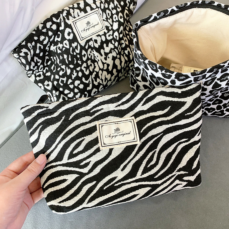 cheetah print makeup bag