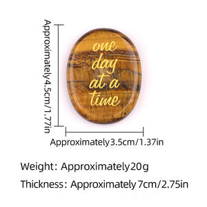 4.5cm cristal naturel Agate pierre de palmier pierre semi-précieuse sculpture pour un jour temps Gratitude amour énergie Reiki Feng Shui Chakra - Product Image 5