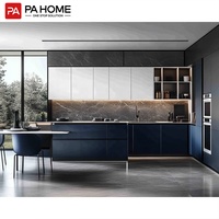 Nouvelle arrivée PA, armoire de cuisine contemporaine personnalisée, intelligente, de luxe, blanche, avec îlot