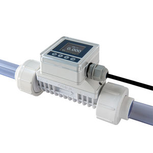 Micro-Flowmeter ultrassônico do segmento para o método pequeno da diferença do tempo do tubo de corrosão de Digitas LCD do diâmetro para a água líquida - Product Image 1