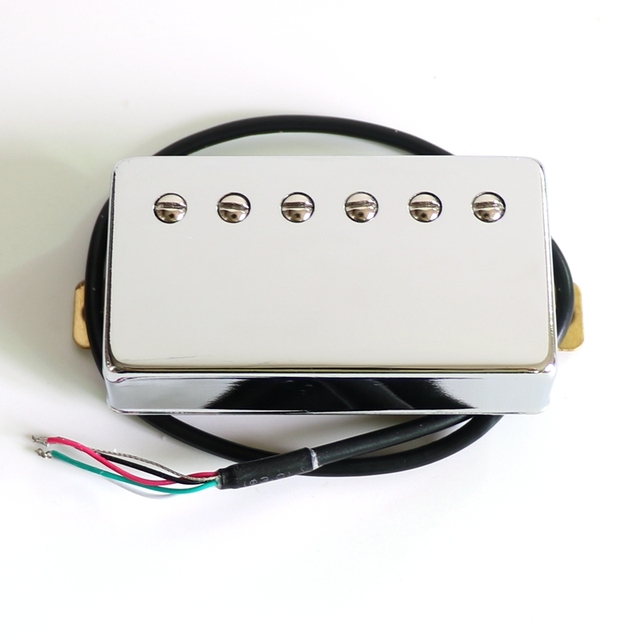 Donlis OEM DL51 Vintage AlNiCo PAF Style Lp Guitar Pickup with Chrome Brass Cover and 4 Word Output Wire