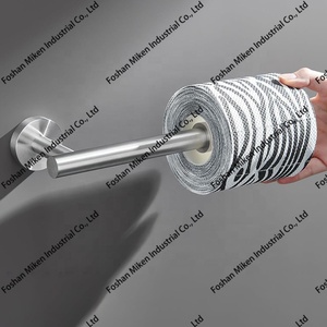 <span class=keywords><strong>Porte</strong></span>-rouleau de <span class=keywords><strong>papier</strong></span> <span class=keywords><strong>toilette</strong></span> mural en acier inoxydable chromé poli, base épaissie, pour salle de bain - Product Image 5