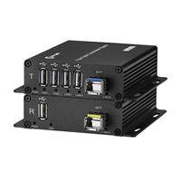 4 Port USB 2.0. 1.0 10KM LC Fiber optik dönüştürücü verici alıcı