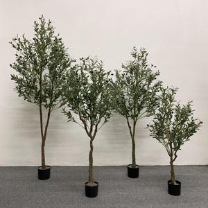 <span class=keywords><strong>Pot</strong></span> de plantes artificielles <span class=keywords><strong>en</strong></span> PU fait main, style <span class=keywords><strong>olivier</strong></span>, très demandé, matériau durable, résistant aux UV, feuillage luxuriant, pour décoration intérieure et extérieure - Product Image 2