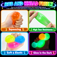 Neuartige 6cm Leuchtende Klebrige Deckenbälle Luminöse Wand-Stressabbau-Sensorik-Fidget-Spielzeuge für Kinder Erwachsene Geburtstagsparty-Geschenke