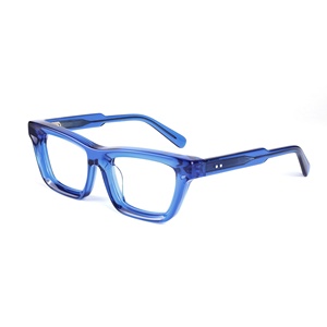 Montura de gafas de acetato de alta calidad hecha a mano montura de gafas de marco grueso inclinado tridimensional - Product Image 5