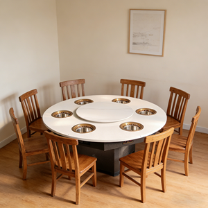 โต๊ะรับประทานอาหารไร้ควันพร้อมระบบกรองอากาศขั้นสูง สำหรับบาร์บีคิวและหม้อไฟ ใช้ได้ทั้งในเชิงพาณิชย์และที่บ้าน - Product Image 3