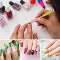Nuevo Set Profesional de 7 Pinceles de Precisión Anti-Desprendimiento con Mango de Abedul Sólido para Manicura, Delineado y Arte Ombre