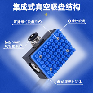 Vacuum <b>Suction</b> Cup 4 <b>Pads</b> 10 L Min Air Consumption Soft <b>Pad</b> Strong <b>Suction</b> For Vacuum Lifters - Product Image 2
