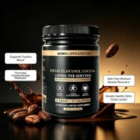 Poudre de cacao à haute teneur en flavanols, OEM transfrontalier, 200g, complément alimentaire pour adultes, favorisant le bien-être général