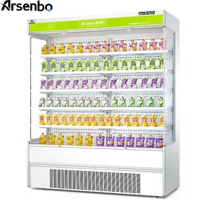 Arsenbo Fruit Display Chiller Getränke Joghurt Showcase Kühl schrank Convenience Store Kühlschrank Open Chiller