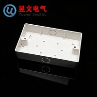Boîte de jonction murale en PVC étanche et ignifuge pour câblage électrique, boîte de jonction d'angle en plastique