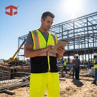 Gilet de travail haute visibilité en maille respirante JIADE pour hommes – Protection nocturne, idéal pour la construction et les chantiers, vêtement de sécurité extérieur personnalisé