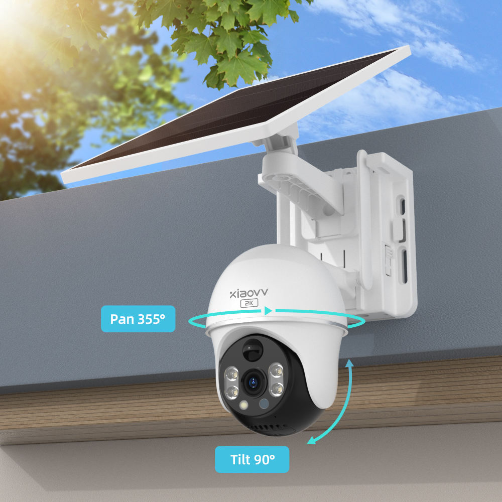 Xiaovv-P6 1080P 3MP 4MP наружное ночное видение Солнечная Ip-камера безопасности 1080p 30m ИК Беспроводная Wi-Fi солнечная батарея камера видеонаблюдения