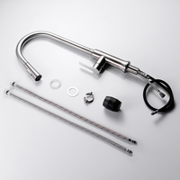 Robinet d'évier de cuisine extractible à vente chaude Accessoires de cuisine en acier inoxydable 304 Robinet de cuisine à eau chaude et froide