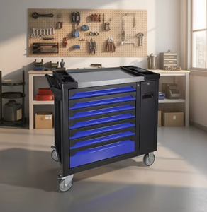 Boîte à outils en acier verrouillable à sept tiroirs pour réparation automobile, rouge, 310 pièces, pour atelier, garage, stockage, OEM, OBM pris en charge - Product Image 5