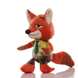 Bán Buôn Dễ Thương Phim Hoạt Hình Màu Xám Bunny <span class=keywords><strong>Cop</strong></span> & Fox Đồ Chơi Sang Trọng 8-Inch Điên Zoo Động Vật Claw Máy Búp Bê - Product Image 5