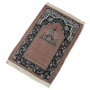 Tapis de prière islamique portable en polyester fabriqué en Chine, lavable pour la maison, la mosquée, les voyages - Tapis de prière musulman - Product Image 1