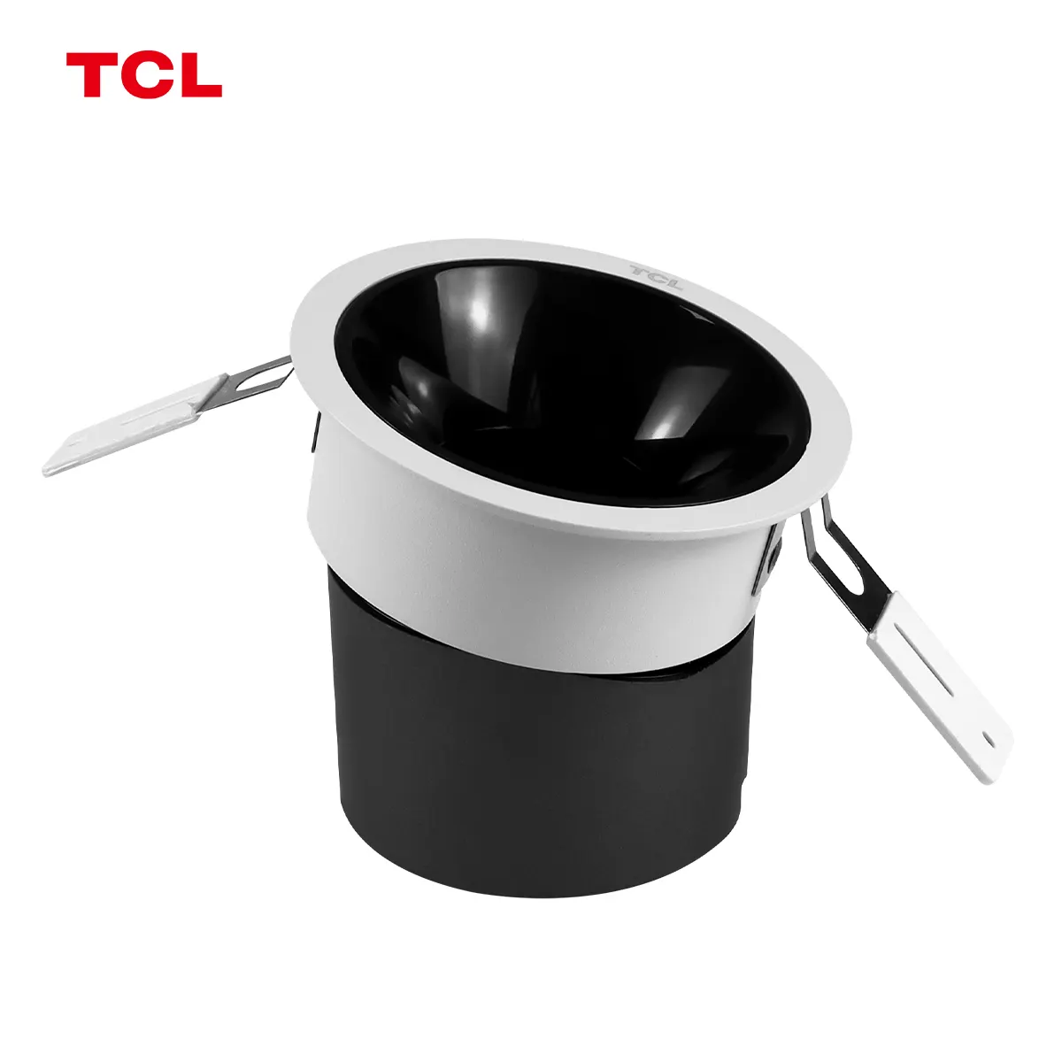 TCL 9W cri90 anti-reflexo spotlights embutidos em alumínio preto para iluminação doméstica sala de estar