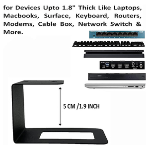 Support pour ordinateur portable noir sous le support pour ordinateur portable Unbder support de Table pour ordinateur portable en métal sous le support de stockage de bureau - Product Image 2