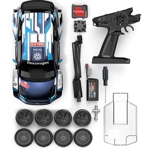 MJX 하이퍼 고 1:14 스케일 14304 폴로 <span class=keywords><strong>R</strong></span> WRC 4WD RC 랠리 자동차 경주 트럭 차량 금속 섀시 브러시리스 모터 G3 자이로 Led 조명 - Product Image 6