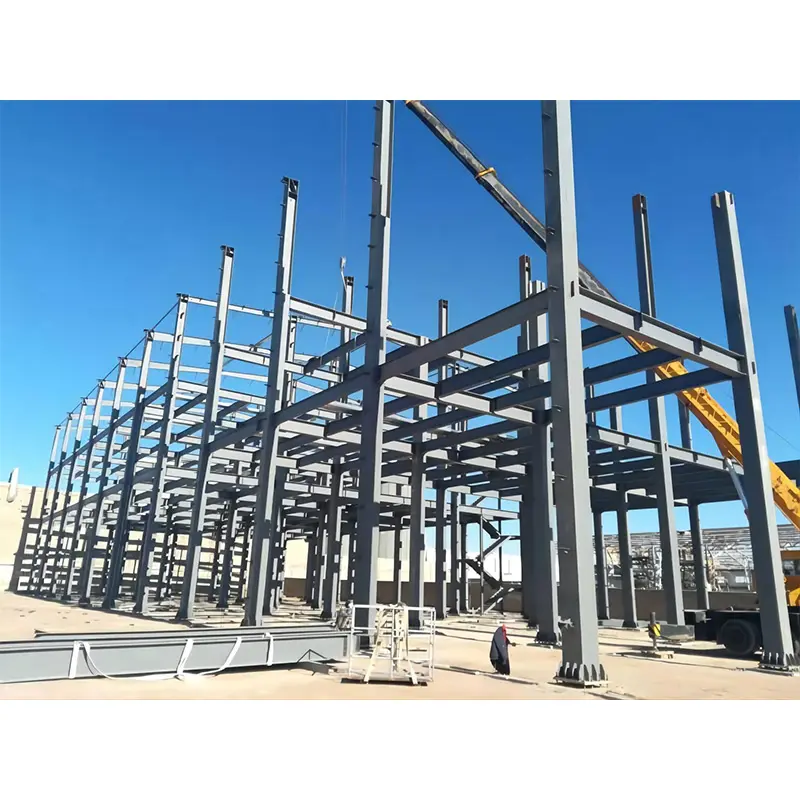 Hafif modüler prefabrik çelik yapı Metal depo çerçevesi atölye fabrika binaları çelik döken inşaat