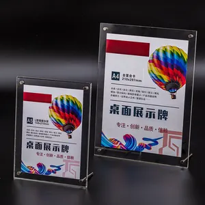 Acrylic advertising nail desk card multi-standard hotel transparent acrylic sign desk card desk label manufacturer wholesale