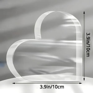여성을위한 1pc 아크릴 하트 모양 우정 선물 친구 생일 응원 선물 기념품 및 서류 이벤트 파티 용품 R - Product Image 4