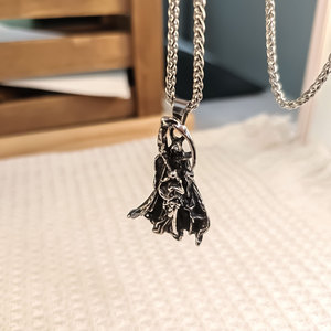 Collar de acero inoxidable para hombre con colgante de calavera y diseño de espada de Juego de Tronos SP1098 - Product Image 4