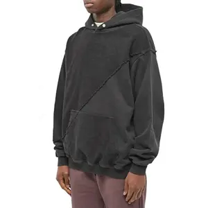 2024 Mens Custom High Quality Loopback Jersey Inside Out Pullover Blank Oversized Hoodie