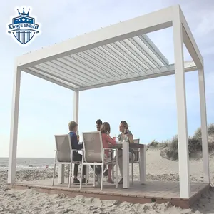 3x4M Pergola Aluminium Bio klimatisches motorisiertes Louvre-Dach für Restaurants Sonnenschutz pavillon Aluminium-Pergola