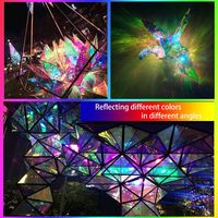 Feuille miroir en vinyle transparent irisé en PVC transparent holographique Artisanat au laser Arcs de bricolage Fabrication de bijoux, 1.27x50M 50inchx164feet