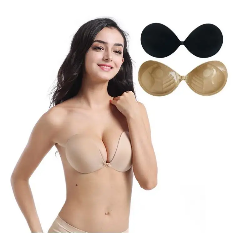 Bra tak terlihat ajaib, BH tanpa tali silikon Push-up tanpa tali merekat sendiri Bra Backless tidak terlihat