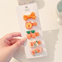 Barrettes pour enfants style floral fait main, série de couleurs adorables, entièrement recouvertes de tissu, non-dommageables, pour cheveux mignons