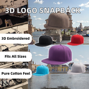 3D Embroidery Logo Hip Hop Outdoor Unisex Snapback Hat Fashion Baseball Sports Cap Custom 6 Panel Plain OEM Cotton 2026 Season - Product Image 2