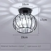 Luxe Couloir Couloir Lampe Luminaires Cristal Plafonnier Encastré Design Moderne Lustre En Cristal