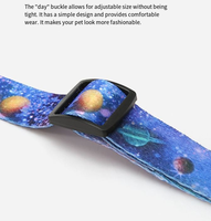 Collier de luxe pour petit chien de type Golden Retriever, imprimé floral par transfert thermique, gravé, anti-perte, avec boucle métallique et laisse