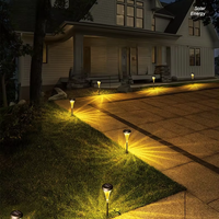 Lampe solaire de chemin Demax, lampe à cornet, lampes solaires de pelouse, indice de protection IP65, pour l'utilisation dans les jardins et les paysages, avec une lumière longue durée